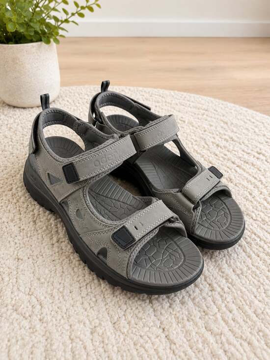 GDEFY VersoShock Hiking Sandals Mens 10 Gray Leather Comfort Outdoor Trail main image 4